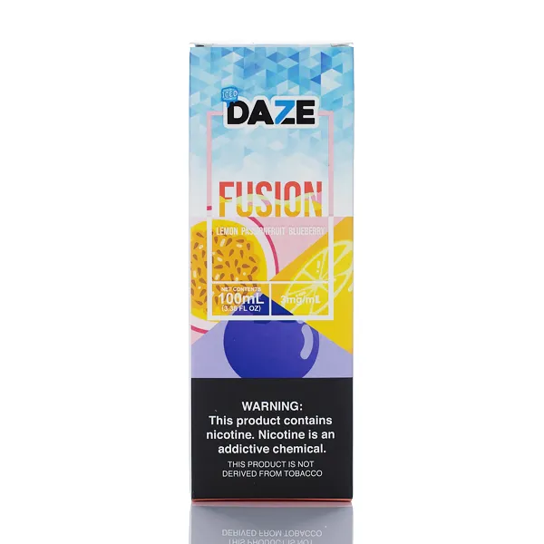 7 Daze Fusion TFN - Lemon Passionfruit Blueberry ICED - 100ml - Image 3