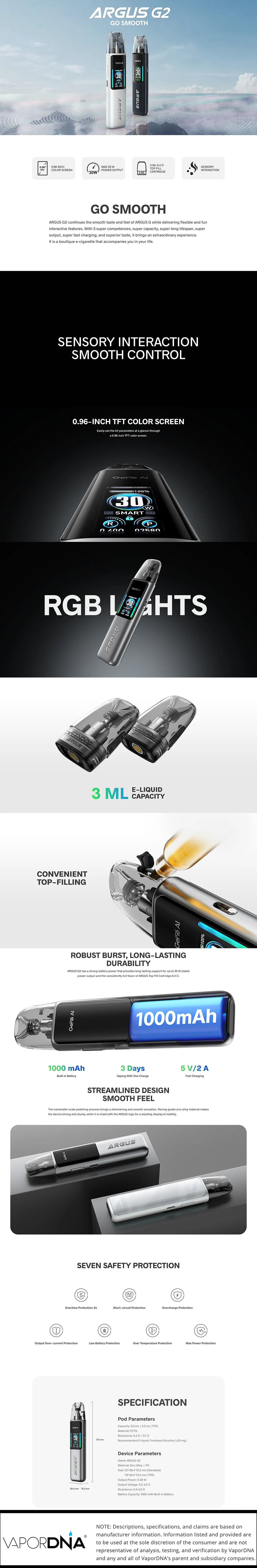 VooPoo Argus G2 30W Pod System - Image 13